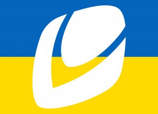 Sparebanken Vest logo i ukrainske farger
